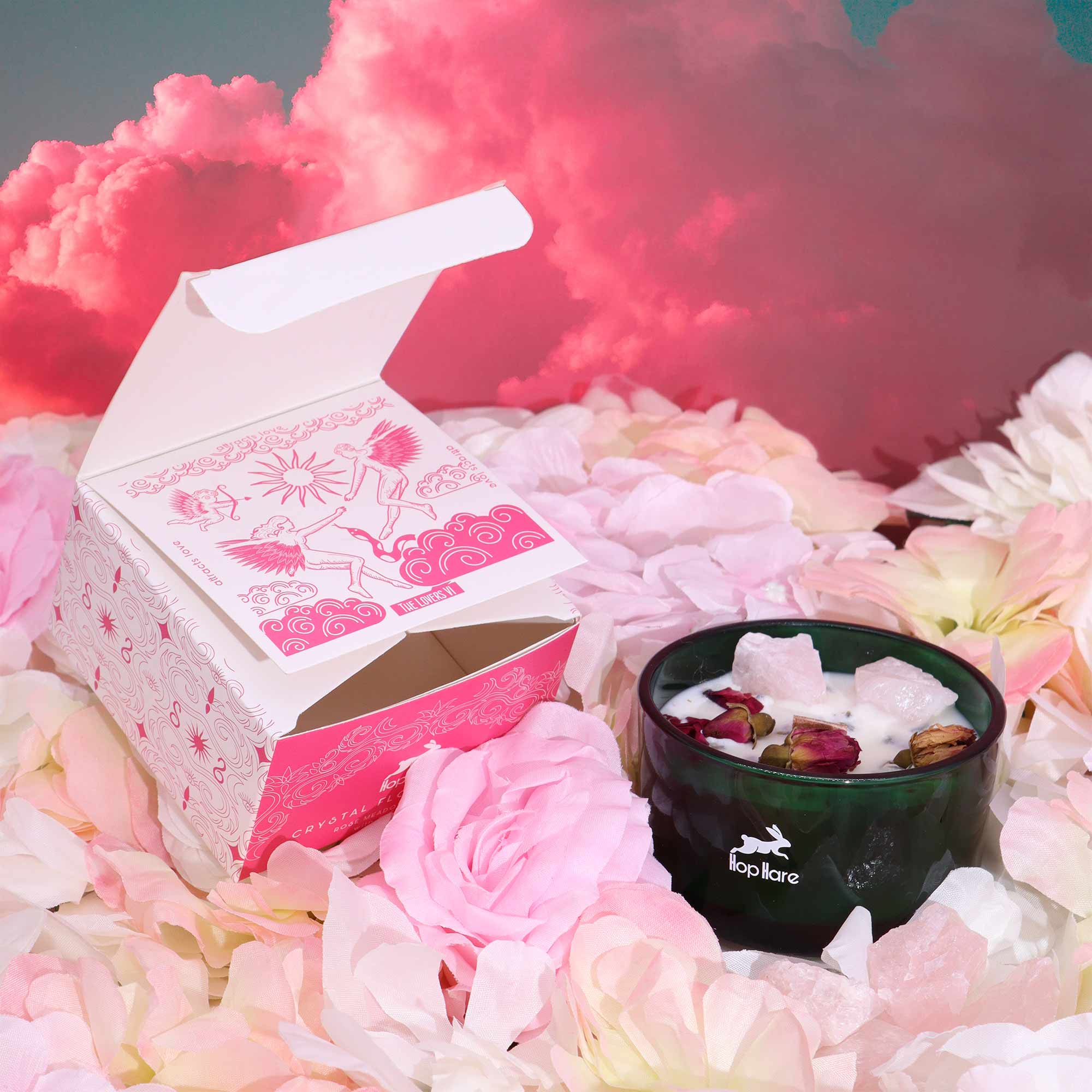 Vela Mágica con Flores y Gemas Hop Hare - Los Amantes Vela Mágica con Flores y Gemas Hop Hare - Los Amantes